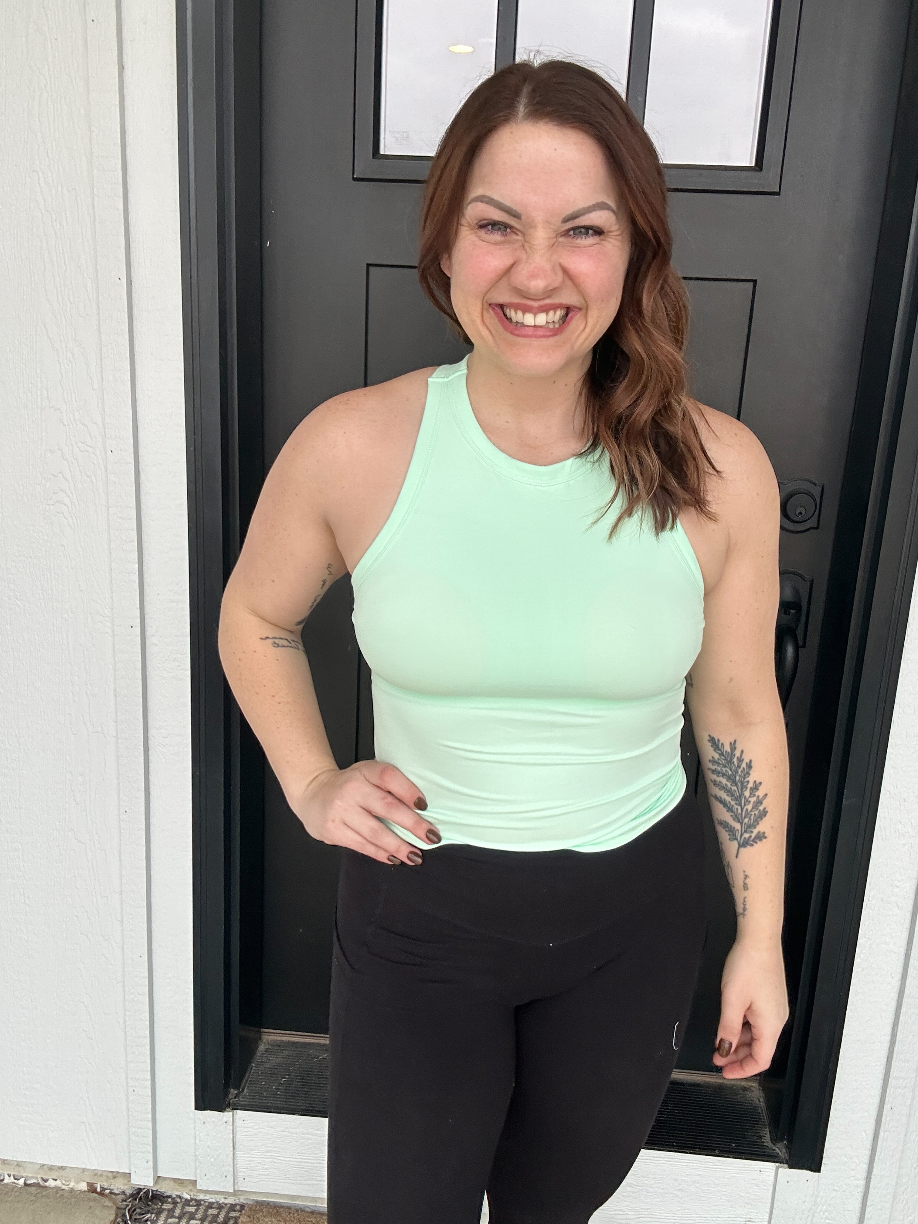 BUTTER SLEEVELESS RACER BACK TANK TOP